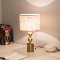 Veilleuses design modernes, couverture en tissu métallique, chambre à coucher, hôtel, lampe de table LED de chevet pour salle de lecture