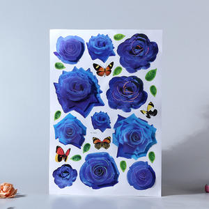 Autocollants muraux 3D à fleurs Autocollants pour portes <span class=keywords><strong>de</strong></span> réfrigérateur Décoration <span class=keywords><strong>de</strong></span> chambre d'adolescent Décoration murale esthétique Papier peint <span class=keywords><strong>Poster</strong></span> - Product Image 5