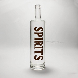 Rỗng Glass rượu Chai 700ml 750ml cao vuông hình cho Whisky Tequila Vodka Gin với phù hợp với nút chai - Product Image 5