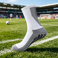 Chaussettes de football antidérapantes en tricot écologiques avec semelle en tissu éponge, respirantes, pour l'entraînement au football avec grip