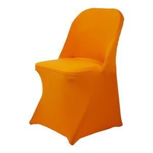 Housses de chaise pliantes en polyester lavables en machine, couleurs unies, pour mariages (vente en gros) - Product Image 1