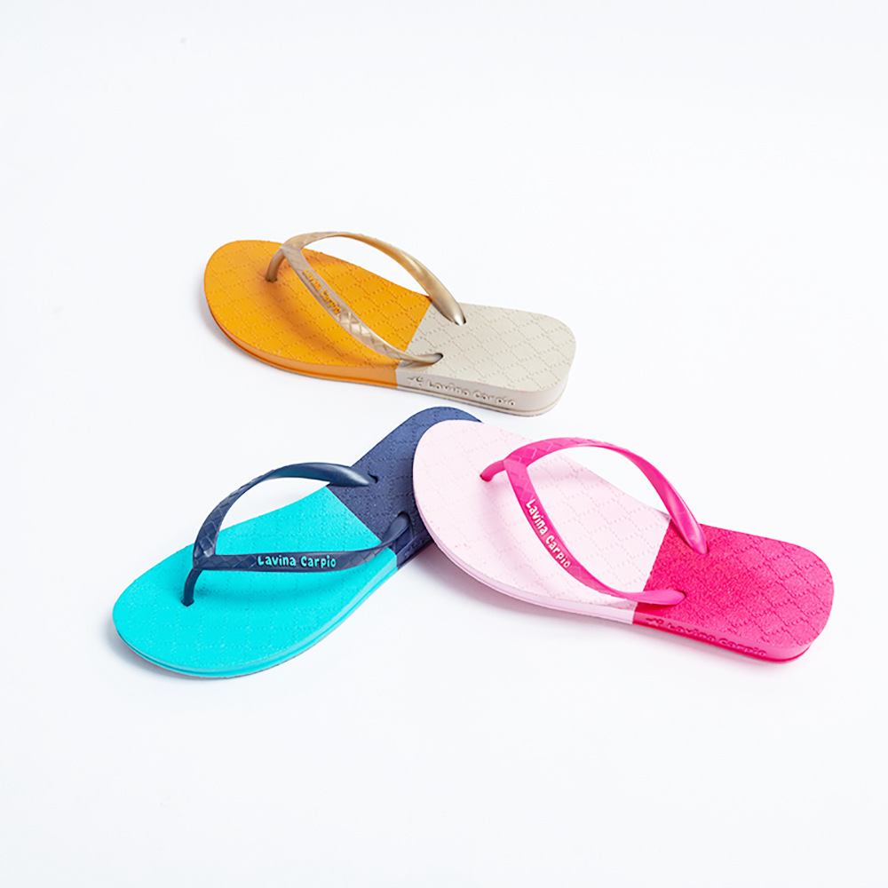 Custom Logo PVC Home Flip-flops Slippers Women Men Outdoor Beach Flip Flops Wholesale