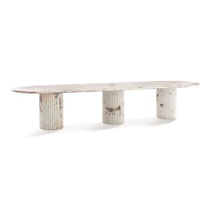 <span class=keywords><strong>Table</strong></span> à manger de luxe en quartzite dorée de Patagonie italienne, plateau en marbre, <span class=keywords><strong>table</strong></span> à manger extra large en travertin pour <span class=keywords><strong>20</strong></span> <span class=keywords><strong>personnes</strong></span> - Product Image 2