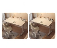 Bureau d'écriture en bois blanc étudiant enfant ordinateur Table d'étude hauteur manuelle réglable pour les enfants apprenant des meubles de maison