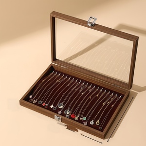 Boîte à bijoux en bois personnalisée en gros avec plateau et compartiments pour bagues, <span class=keywords><strong>boucles</strong></span> <span class=keywords><strong>d</strong></span>'oreilles, colliers et bracelets - Product Image 6