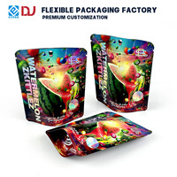 Pochette refermable personnalisée en Mylar imprimé pastèque avec fermeture éclair, anti-odeur, pour aliments pour animaux, bonbons et snacks (qualité alimentaire)