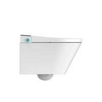 WC intelligent mural avancé avec télécommande, bidet intégré sans réservoir, chasse d'eau par gravité, toilette intelligente monobloc