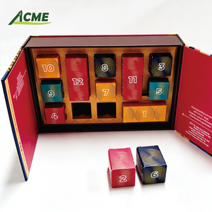 Boîte de calendrier de l'avent personnalisée, boîtes rigides de <span class=keywords><strong>compte</strong></span> <span class=keywords><strong>à</strong></span> <span class=keywords><strong>rebours</strong></span> de 12 jours, papier couché, emballage cadeau pour chocolats - Product Image 1