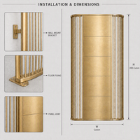 Paravents décoratifs en acier inoxydable découpés au laser, sur mesure, pour hôtel, hall moderne