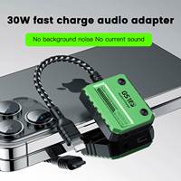 USB L auf 3,5mm Kopfhörer Dongle Jack Adapter für IPhone,2 in 1 PD 30W Schnell ladegerät und Aux Audio Splitter Adapter