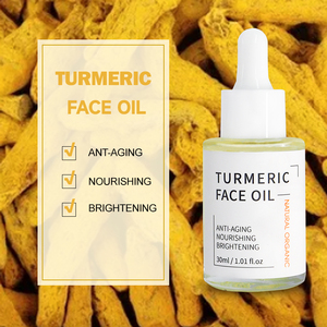 Aceite Facial de Cúrcuma 100% Puro y Natural 30ml, Suero Facial con Vitamina C y Ácido Hialurónico para Blanquear, Antienvejecimiento y Piel Radiante para Mujeres - Product Image 2