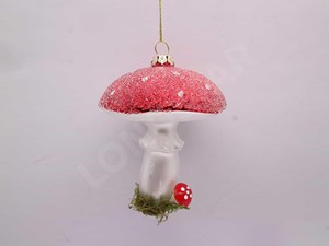 Longstar Offres Spéciales <span class=keywords><strong>verre</strong></span> <span class=keywords><strong>soufflé</strong></span> à la main ornements de noël ornements de champignon <span class=keywords><strong>en</strong></span> <span class=keywords><strong>verre</strong></span> personnalisés pour la décoration d'arbre de noël - Product Image 2