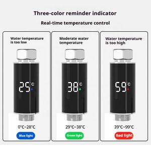 シャワーヘッド水温モニター付きLEDディスプレイベビーシャワー水温度計蛇口アクセサリー浴室用 - Product Image 5