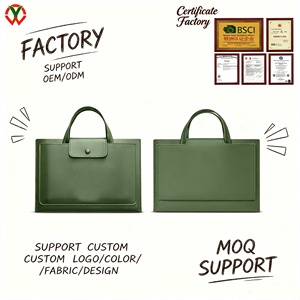 Venta al por mayor de fábrica logotipo personalizado Oficina moda bolso PU cuero portátil bolsas para hombres mujeres manga portátil maletín ordenador bolsa - Product Image 1