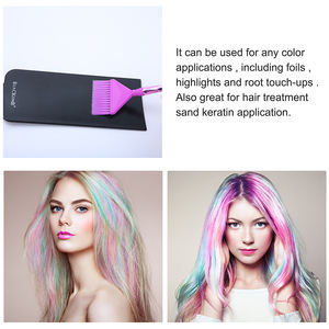 Nuovo Design ABS Glamnetic manico a coda di diamante cromato morbido pennello colorante in Nylon viola per parrucchiere barbiere - Product Image 5