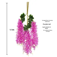 D423 B1 Grade ignifuge, vigne artificielle, décoration de plafond, tuyau, fleur, centre commercial, fleur artificielle suspendue