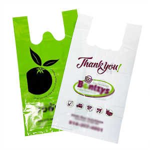 Sac de courses en plastique jetable personnalisé en PE, sac pliable réutilisable en polyéthylène, sac de supermarché en LDPE avec impression de logo - Product Image 4