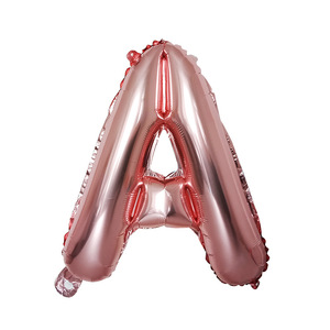 Globo inflable de papel de aluminio con número de letra de oro rosa y letra de 16 pulgadas para decoración de fiesta de Baby Shower - Product Image 3