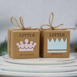 Boîte-cadeau en papier Kraft 50 pièces, <span class=keywords><strong>dragées</strong></span> pour <span class=keywords><strong>mariage</strong></span>, décoration pour Baby Shower garçon et fille, fournitures pour fête de révélation du genre, anniversaire - Product Image 4