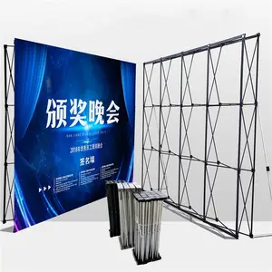 Pop up Back Wall Booth Banner Display Stands Shop Tension Stretch Advertising Logo Printed Fabric
