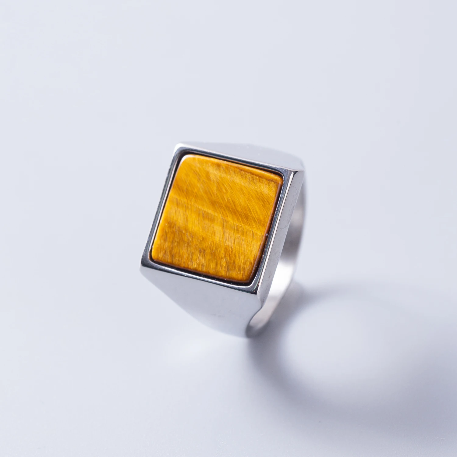 Hiphop 18K Gold Black Onyx Stone Ring - Dainty & Waterproof