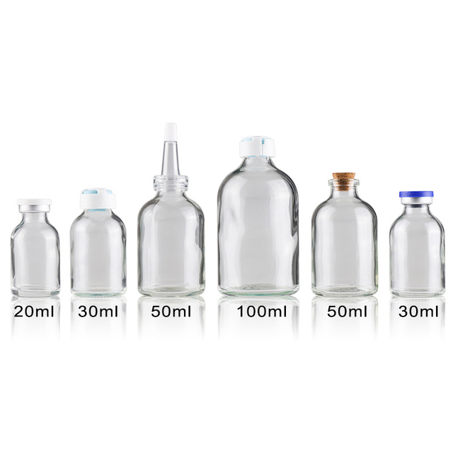 Amber 20ml 30ml 50ml 100ml Cosmetic Glass Bottles for Skin Care Cream & Face Cream Eco-friendly Recyclable Customizable