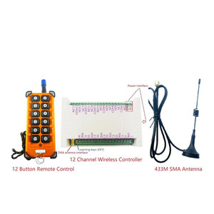 Rc44b12 DC 12V 24v12key 433M + 20dBm FSK cấp công nghiệp cán mã từ xa control12ch-121dbm điều khiển không dây Relay Kit - Product Image 6