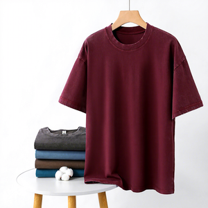 Chemises en coton à manches raglan imprimées, coupe vintage, 280g, pour hommes et femmes, en coton à fibres longues, grande taille, pour le marché transfrontalier - Product Image 2