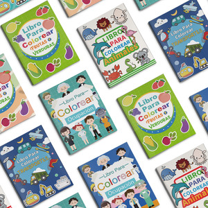 Buku gambar grafiti anak-anak, buku mewarnai Bahasa Spanyol populer papan pra sekolah - Product Image 2