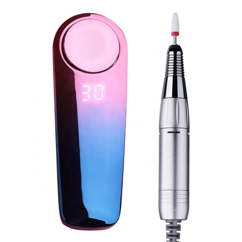 Gradient Color 30000rpm Cordless Portable Electric Nail Drill Machine Rechargeable e file Nail drill Manicure Pedicure Set