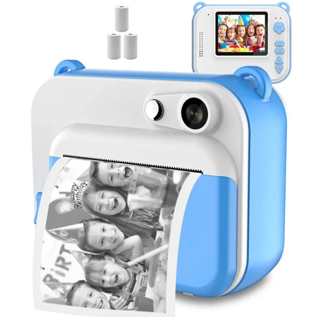 2026 Latest 2.0 Inch TFT DIY Instant Digital Camera 1080P 100° Wide Angle Thermal Print Camera for Kids Gift DIY Painting