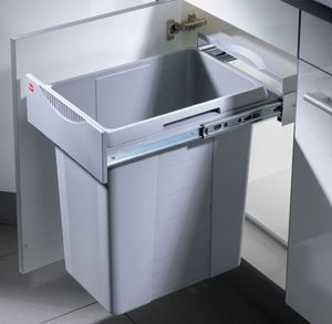 Wholesale Modern <strong>Double</strong> Trash <strong>Bin</strong> <strong>for</strong> <strong>Kitchen</strong> Custom Built-in with Telescopic Rails Convenient Drawer Baskets Storage - Product Image 5