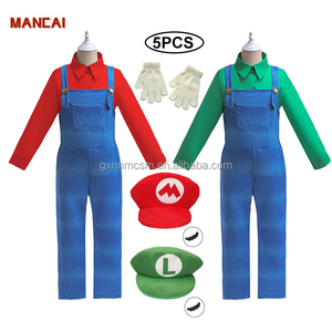 Disfraz <span class=keywords><strong>de</strong></span> Super Marios Bros Red <span class=keywords><strong>Luigi</strong></span> Green con sombrero <span class=keywords><strong>de</strong></span> Cosplay, guantes <span class=keywords><strong>de</strong></span> bigote, accesorios <span class=keywords><strong>de</strong></span> disfraces, mono <span class=keywords><strong>de</strong></span> Anime para fiesta <span class=keywords><strong>de</strong></span> Halloween - Product Image 1