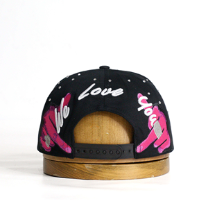 Cappellino Snapback Baida 'For All Our Haters' con Ricamo e Strass, Unisex, 5 Pannelli, Stile Streetwear - Product Image 4