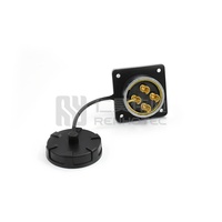 Connecteur circulaire métallique étanche Weipu WS32J4TQ à 4 broches, câble droit, fiche aviation femelle TQ