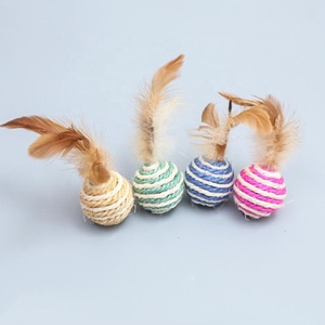 Hyra Cat Sisal Ball Surtido de colores para gatos para rascar Interactivo para interiores Gatos Color aleatorio - Product Image 1