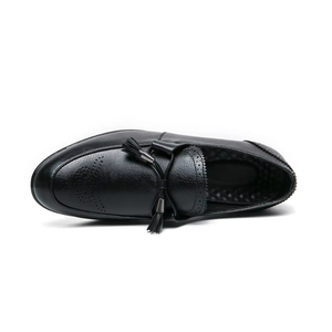 S0068X Nuevos Zapatos Oxford de Cuero para Hombre, de Piel de Vacuno de Primera Capa, Formales, con Borde Abierto, de Cuero Perlado, para Novio - Product Image 2