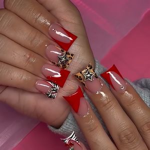<span class=keywords><strong>Uñas</strong></span> postizas francesas de <span class=keywords><strong>bajo</strong></span> precio al por mayor, con diseño de diamante en <span class=keywords><strong>relieve</strong></span> de colores, perlas y flores, semimanuales, prensables a máquina. - Product Image 6
