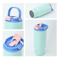 Gobelet isotherme en acier inoxydable à double paroi sans BPA de 32 oz, logo personnalisé, anti-fuite, performance thermique de 12 à 24 heures