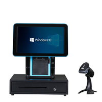 15.6 ''système de point de vente de bureau simple double écran caisse enregistreuse Pos Machine affichage tactile tout en un Pos Terminal