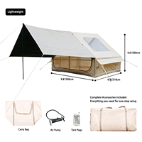 Carpa Familiar Inflable al por Mayor de 6.3m² con Toldo, Carpa de Aire Oxford 300D con Gran Claraboya, Techo de 2m de Altura, OEM