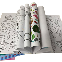 Livres d'autocollants en carton personnalisés pour enfants de 3 à 6 ans - Utilisation scolaire/bureau - Format A4 - Option cadeau