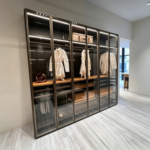 <span class=keywords><strong>Armoire</strong></span> scandinave minimaliste blanche BALOM à deux portes avec tringle de suspension intérieure, tiroirs et paniers de rangement tissés - Product Image 4