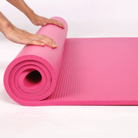 Tapis de yoga en PVC NBR avec sangle de transport pour le yoga, le pilates et l'entraînement au sol à la maison et au gymnase