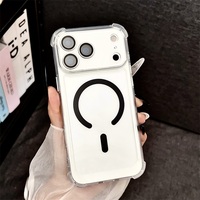 Coque de protection transparente antichoc à quatre coins pour iPhone 17 Pro, compatible avec iPhone 13, 14, 15, 16, 17