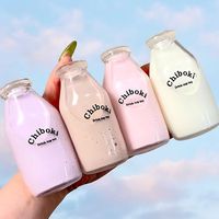 Jouet Squishy en forme de bouteille de lait, 4 couleurs, Macarons Kawaii, jouet à presser en forme de bouteille de thé au lait, cadeau pour fille avec perles