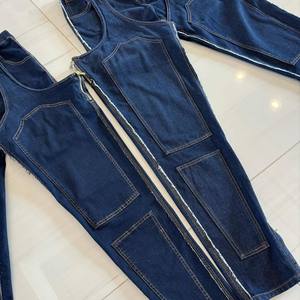 Vaqueros Elásticos con Cierre y Diseño Irregular para Mujer, a la Moda - Product Image 3