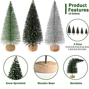 Mini árboles <span class=keywords><strong>de</strong></span> <span class=keywords><strong>Navidad</strong></span> artificiales Base <span class=keywords><strong>de</strong></span> madera Sisal mesa <span class=keywords><strong>de</strong></span> nieve juego <span class=keywords><strong>de</strong></span> artesanía <span class=keywords><strong>para</strong></span> decoración del hogar fiesta <span class=keywords><strong>para</strong></span> la familia figuritas <span class=keywords><strong>de</strong></span> <span class=keywords><strong>Navidad</strong></span> Juguetes - Product Image 4