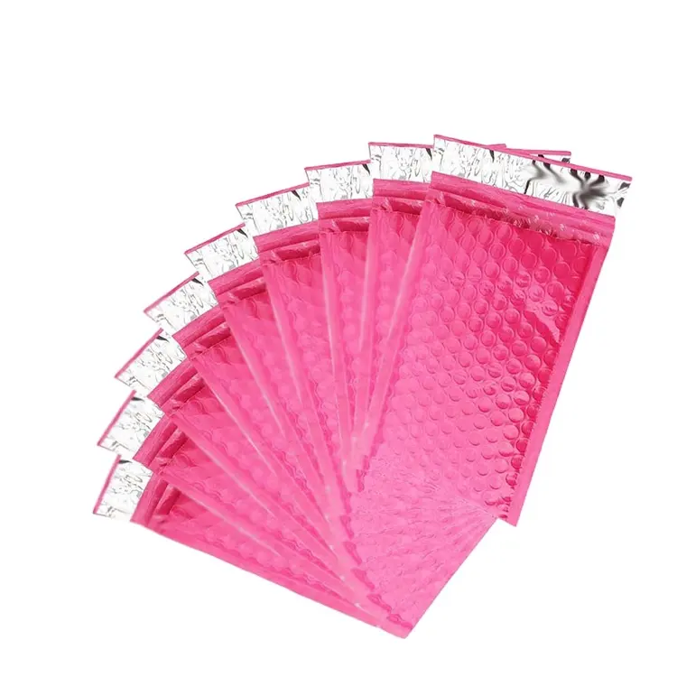 Розовый Поли пузырчатый упаковочный материал рождественские пузырчатые почтовые отправители по индивидуальному заказу