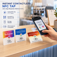 Carte NFC sans contact en acrylique pour table, menu de restaurant, avis Google, panneau de check-in